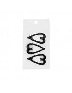 Hebilla Set x3 Heart Black