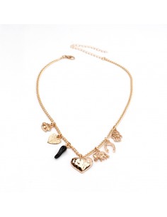 Collar Multi Charm Heart Pop