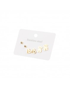 Set Acero Teddy Gold (J7698)