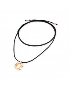 Collar Corbatero Gold Suede