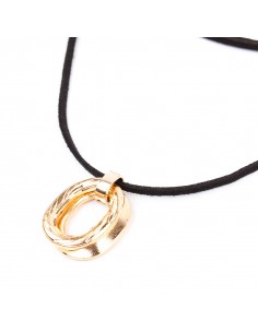 Collar Corbatero Gold Suede