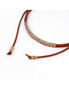 Collar Corbatero Gold Beads