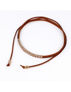 Collar Corbatero Gold Beads