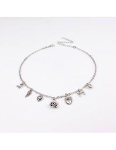 Collar Multi Charm Rose Collar Multi Charm Rose