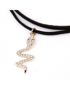 Collar Corbatero Snake Gold