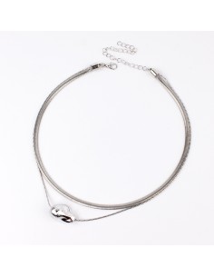 Collar Silver Textured Collar Silver Textured