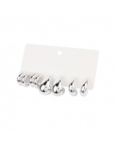 Set de Aros Silver Drops