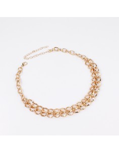 Collar Corto Golden Double Links
