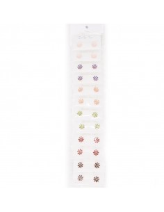 Aro Plata Dorada Acalia Set x 12u. (AA4205)
