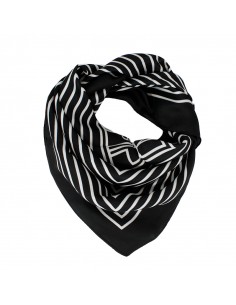 Pañuelo Stripes Black & White  (70x70)